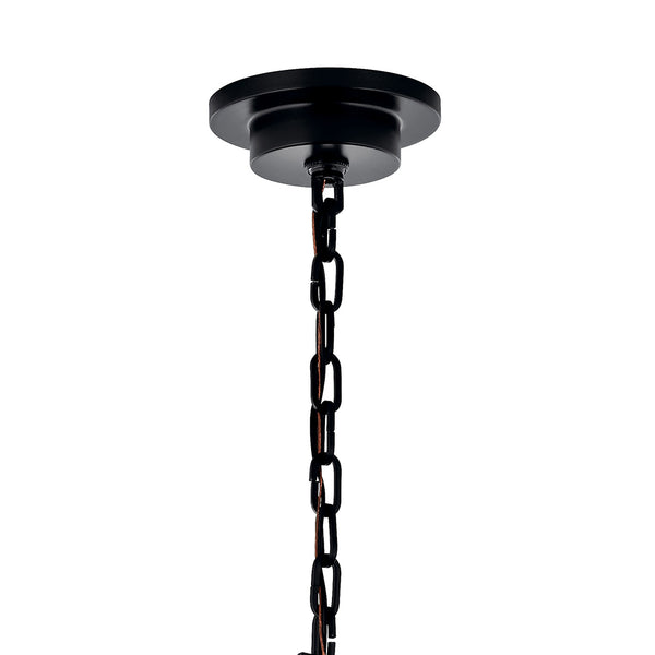 Barron 41" Eight Lights Chandelier, Black
