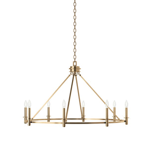 Barron 41" Eight Lights Chandelier, Champagne Bronze