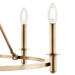 Barron 41" Eight Lights Chandelier, Champagne Bronze