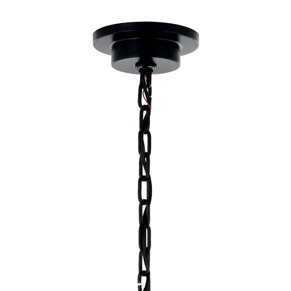 Barron 54" Ten Lights Chandelier, Black