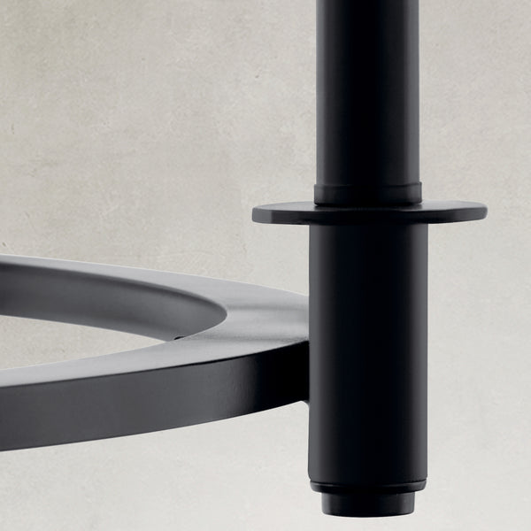 Barron 54" Eighteen Lights Chandelier, Black