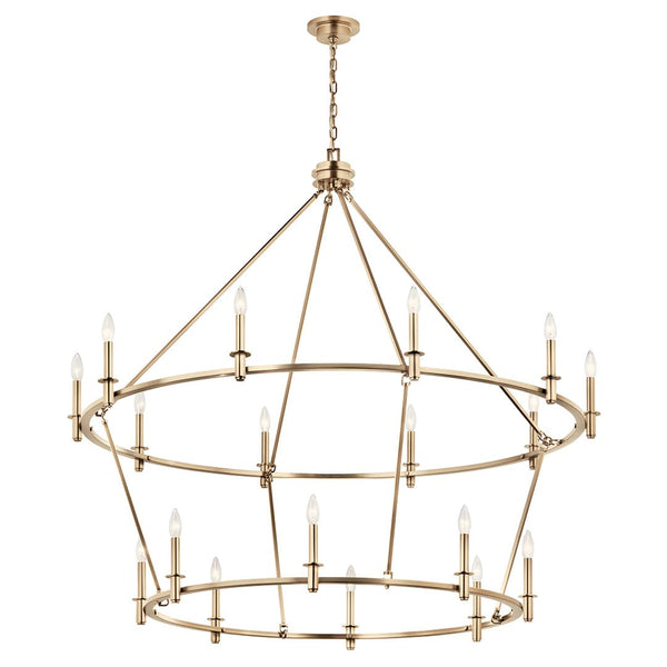 Barron 54" 18 Light Chandelier, Champagne Bronze