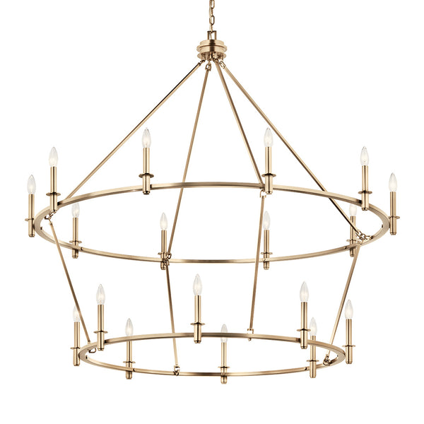 Barron 54" Eighteen Lights Chandelier, Champagne Bronze