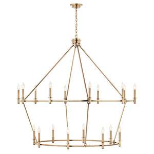 Barron 54" Eighteen Lights Chandelier, Champagne Bronze