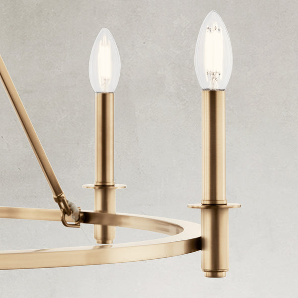 Barron 54" Eighteen Lights Chandelier, Champagne Bronze