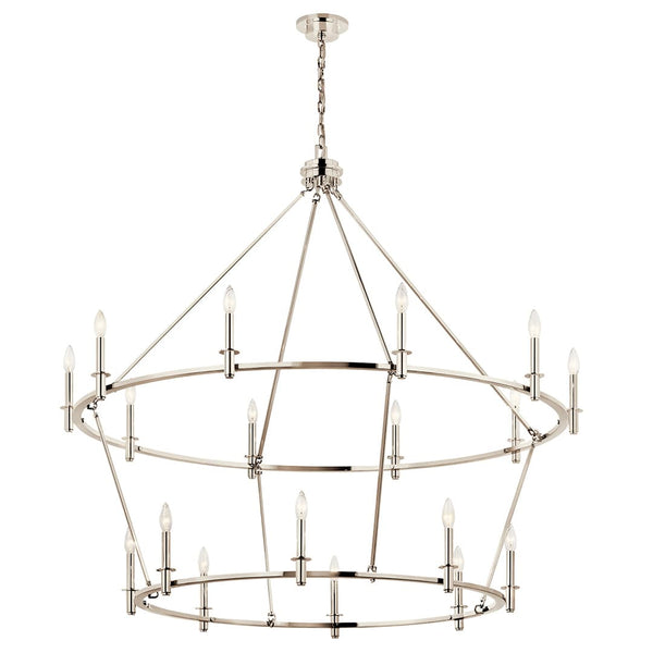 Barron 54" 18 Light Chandelier, Polished Nickel