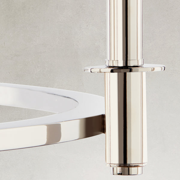 Barron 54" Eighteen Lights Chandelier, Polished Nickel