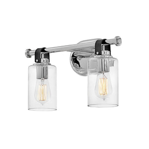 Frieze 16" Two Lights Small Vanity, Chrome
