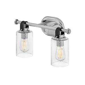Frieze 16" Two Lights Small Vanity, Chrome