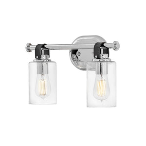 Frieze 16" Two Lights Small Vanity, Chrome