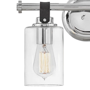 Frieze 16" Two Lights Small Vanity, Chrome