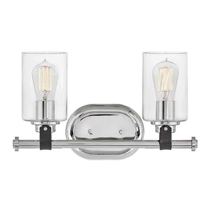 Frieze 16" Two Lights Small Vanity, Chrome
