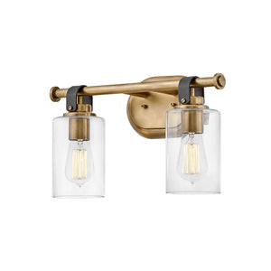 Frieze 16" Two Lights Small Vanity, Heritage Brass