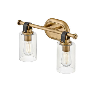 Frieze 16" Two Lights Small Vanity, Heritage Brass