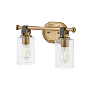 Frieze 16" Two Lights Small Vanity, Heritage Brass