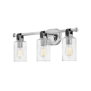 Frieze 24" Three Lights Medium Vanity, Chrome