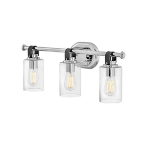 Frieze 24" Three Lights Medium Vanity, Chrome