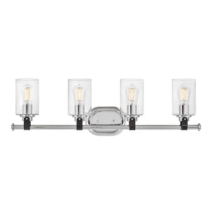 Frieze 32" Four Lights Large Vanity, Chrome