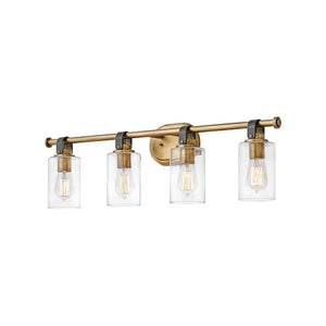Frieze 32" Four Lights Large Vanity, Heritage Brass