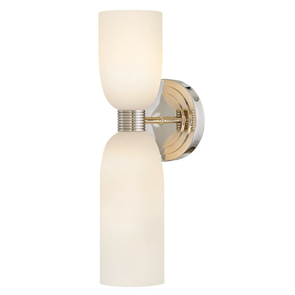 Tallulah 5" Two Lights Medium Sconce, Polished Nickel