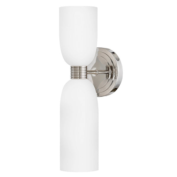 Tallulah 5" Two Lights Medium Sconce, Polished Nickel