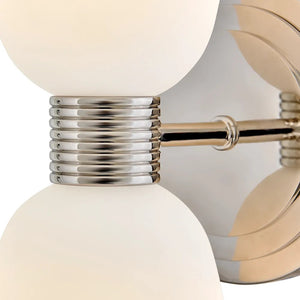 Tallulah 5" Two Lights Medium Sconce, Polished Nickel