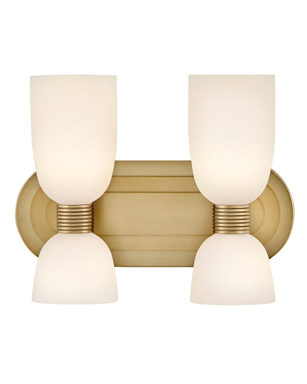 Tallulah 12" Four Lights Small Vanity, Lacquered Brass