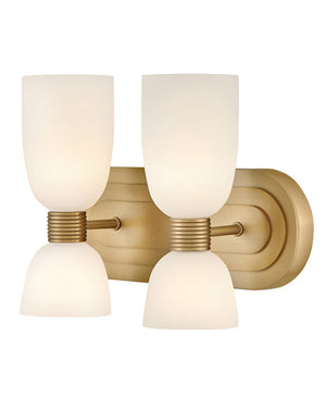 Tallulah 12" Four Lights Small Vanity, Lacquered Brass