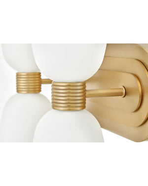 Tallulah 12" Four Lights Small Vanity, Lacquered Brass