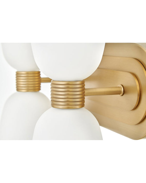 Tallulah 12" Four Lights Small Vanity, Lacquered Brass