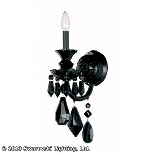 Hamilton 7.5'' One Light Wall Sconce, Jet Black with Black Heritage Crystal Colors - Main Product Image.jpg
