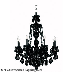 Hamilton 28'' Eight Light Chandelier, Jet Black with Black Heritage Crystal Colors - Main Product Image.jpg
