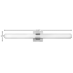 Plinth 31" Large LED Vanity, Chrome