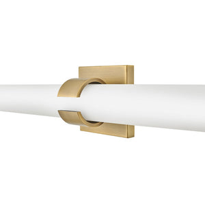 Plinth 31" Large LED Vanity, Lacquered Brass
