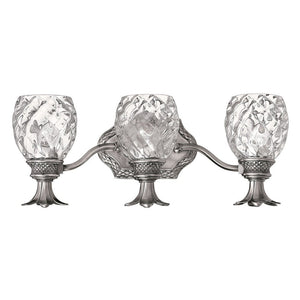 Beryl 21" Three Lights Medium Vanity, Polished Antique Nickel