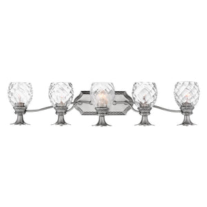 Beryl 37" Five Lights Extra Large Vanity, Polished Antique Nickel