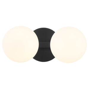 Karsen 14" Two Lights Vainty, Matte Black