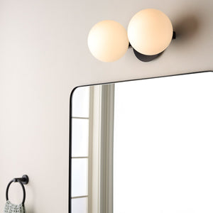 Karsen 14" Two Lights Vainty, Matte Black