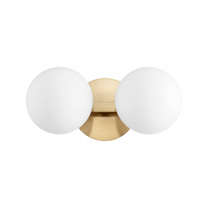 Karsen 14" Two Lights Vainty, Aged Brass