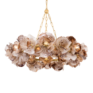 Tavon 40" Fourteen Lights Chandelier, Vintage Gold Leaf