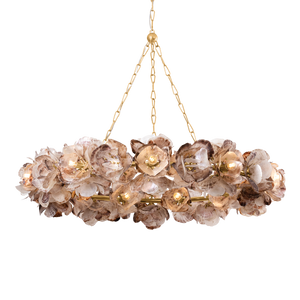 Tavon 54" Twenty Light Chandelier, Vintage Gold Leaf