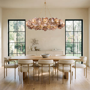 Tavon 54" Twenty Light Chandelier, Vintage Gold Leaf