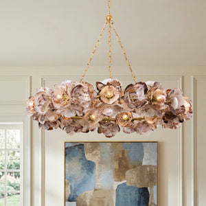 Tavon 54" Twenty Light Chandelier, Vintage Gold Leaf