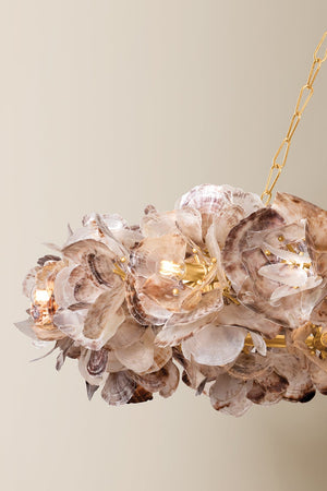 Tavon 54" Twenty Light Chandelier, Vintage Gold Leaf