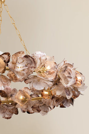Tavon 54" Twenty Light Chandelier, Vintage Gold Leaf