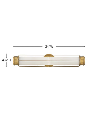 Caliber 24" Large LED Sconce, Heritage Brass