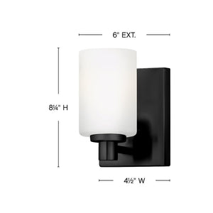 Chorus 4" One Light Small Sconce, Black