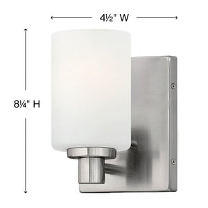 Chorus 4" One Light Small Sconce, Brushed Nickel
