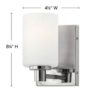 Chorus 4" One Light Small Sconce, Chrome