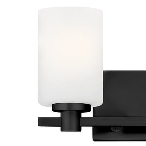 Chorus 13" Two Lights Small Vanity, Black